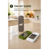 Sariva Home Hazneli 5 Parça Sebze Rendesi İnce Rende Kalın Rende Dilimleyici Çok Amaçlı