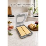 Sariva Home Kapaklı Şarküteri Saklama Kabı Peynir Salam Sucuk Saklama Kutusu