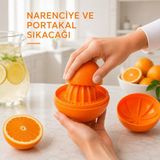 Sariva Home Narenciye Limon Portakal Sıkacağı Hazneli Çekirdek Ayırıcılı Manuel Meyve Sıkma ve Saklama Kabı