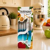 Sariva Home Solingen 6'lı Meyve Bıçağı Paslanmaz Çelik Soyma ve Doğrama Bıçağı Ergonomik Saplı Mutfak Bıçak Seti Kırmızı Solingen - Turkuaz