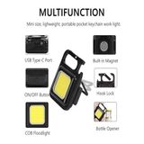 Şarj Edilebilir Metal Kasa Led, Anahtarlık El Feneri, Mıknatıslı, Kamp Aydınlatma 800mah