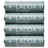 Şarj Edilebilir Pil, Yeşil-Beyaz, HR6 AA 1.2V, 4 adet, Pil Kapasitesi: 2450 Mah