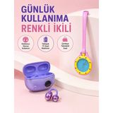 Şarj Kutulu Kablosuz Kulaklık Ve Pembe Çanta Charm Analog Saat Seti Müzik Ve Aksesuar Bir Arada - Lisinya