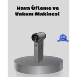 Şarjlı 130000 Rpm Hava Üflemeli ve Vakumlu Araç Ev Temizlik Makinesi - 001-Siyah