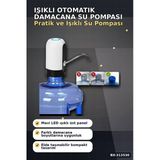 Şarjlı 304 Paslanmaz Çelik Damacana Su Pompası - Usb Şarjlı Otomatik Sebil, Mutfak İçin Bx-313530
