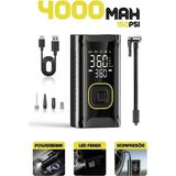 Şarjlı 4000MAH Hava Pompası Araç Lastik, Bisiklet, Top Şişirme Oto Hava Kompresörü - Siyah