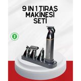Şarjlı 9’U 1 Arada Çok Amaçlı Erkek Bakım Seti Yıkanabilir Başlıklar Mir86761685