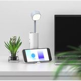 Şarjlı Beyaz Led Çalışma Okuma Işığı Kademeli El Fener Ayarlanabilir Parlaklık Ve Masa Lambası + Telefon Tutucu Özellikli