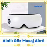 Şarjlı Bluetooth Müzik ve Masaj Göz Yüz Terapi Aleti - 1BW-Beyaz