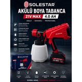 Şarjlı Boya Tabancası Kırmızı Solestar