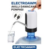 Şarjlı Damacana Pompası – USB Şarjlı, Otomatik Su Pompası - Beyaz