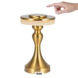 Şarjlı Dokunmatik Ve Ayarlı 3 Işık Modlu LED Gece Lambası.Otel Restorant Bar Kafe Yemek Masası İçin (Gold)