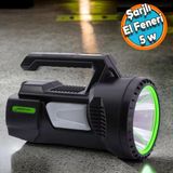 Sarjli El Feneri Cok Fonksiyonlu Sarj Edilebilir Projektor Fener Led El Lambasi Feneri 5W 4800 Mah Beyaz Isik