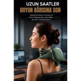 Şarjlı El Hissiyatlı Avuç Içi Kızılötesi Isıtmalı Boyun Omuz ve Sırt Masaj Aleti - Yeşil - Beyaz