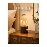 Şarjlı Filament Led Masa Lambası 3W Dekoratif Ahşap Görünümlü Dimmerli Ayarlanabilir Parlaklık 200 Lümen Gece Lambası Vitrin