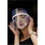 Şarjlı Foton LED Güzellik Maskesi Şeffaf 3 Renkli Anti Ageing