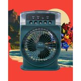Şarjlı Işıklı 10W 5 Spreyli Vantilatör Buzlu Buharlı Mini Fan - Renkli