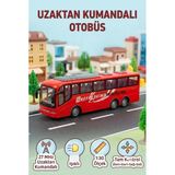 Şarjlı Işıklı Uzaktan Kumandalı 1:30 Ölçekli Eğitici Ve Eğlenceli Oyuncak Otobüs