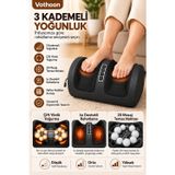 Şarjlı Isıtmalı Ayak Bacak Masaj Aleti Sıcak Kompresli 3 Kademeli Çift Yönlü Yoğurma