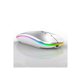 Şarjlı Kablosuz Mouse Bluetooth .4ghz RGB Işıklı Sessiz Tıklama Tablet Telefon Bilgisayar Uyumlu
