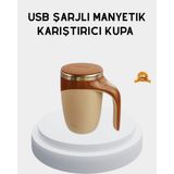Şarjlı Karıştırıcı Kupa Manyetik Mix Kupa Paslanmaz Çelik Iç Astar