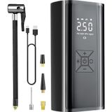 Şarjlı Lastik Şişirme Hava Kompresörü, 150 PSI Dijital LCD Ekranlı, 6000 mAh Bataryalı, Powerbank Özellikli, LED Işıklı, Araba Motosiklet Bisiklet Top İçin Taşınabilir Tekerlek Lastik Şişirme Cihazı