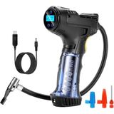 Şarjlı Lastik Şişirme Hava Kompresörü - 150 PSI Geniş Hava Şişirme Kapasitesi, Uzun Şarj Ömrü, Otomatik Kapanma Özelliği, Hızlı Hava Şişirme, 4 Farklı Led Işık Modu, Tekerlek Lastik Şişirme Pompası