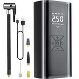 Şarjlı Lastik Şişirme Hava Kompresörü, 150 PSI Güçlü Hava Şişirme Kapasitesi, 6000 mAh Uzun Şarj Ömrü, Lcd Ekranlı Basınç Takibi, Powerbank Olarak Kullanılabilir, Tekerlek Lastik Şişirme Pompası