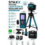 Şarjlı Lazer Mesafe Ölçer 80M Lazer + 360 Derece Yeşil Lazer Hizalama Cihazı Profesyonel Set