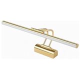 Sarjlı LED Flüt Resim Aplik | 8W | 3200K Gün Işığı | 50cm | Duvar Tipi Ayna/Tablo Üstü Dekoratif Işık | IP20 İç Mekan Kullanım (Gold Kasa)
