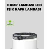 Şarjlı Led Kafa Feneri | 4 Modlu Akıllı Sensörlü Far | Su Geçirmez Ipx5 Kamp Balıkçı Lambası