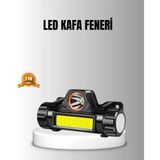 Şarjlı LED Kafa Feneri – Çift Fonksiyonlu, 200LM Işık Gücü, IP44 Suya Dayanıklı