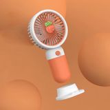 Şarjlı Masa Üstü ve El Fan Taşınabilir Şarj Edilebilir Serinletici Mini Fan - Turuncu