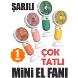 Şarjlı Mini El Fanı – Taşınabilir Usb’li Portatif Masaüstü ve El Tipi Kişisel Vantilatör