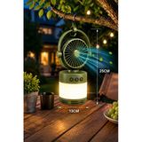 Şarjlı Mini Kamp Fanı Led Lambalı 4000 Mah Powerbank Taşınabilir Vantilatör Ve Kamp Feneri