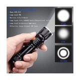 Şarjlı Mini LED El Feneri – 800 Lümen, 3W Zoomlu Işık, USB Girişli, 600MAH Dahili Pil, 3 Mod (Çok Işık, Orta, Flaşör), Kompakt Taşınabilir Metal Fener - 0,5