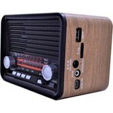 Şarjlı Nostaljik Radyo, Siyah, Taşınabilir ve Şık Tasarım