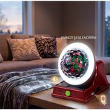 Şarjlı Partİ Işığı - Sihirli Işık Topu Güneş Enerjili Ve Kablo İle Çalışan Beyaz Led Kamp Lambası