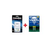 Şarjlı Pil Ve Şarj Cihazı Set Aa Aaa Pil Şarj Cihazı Varta 800mah Aaa Pilli 2li Set