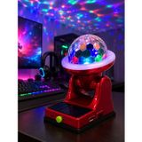 Şarjlı Rgb Projektör Lamba Güneş Enerjili Çok Fonksiyonlu Disco Işık Lambası
