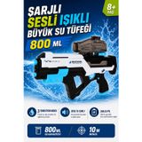 Şarjlı Sesli Işıklı Büyük Su Tüfeği 800 ML