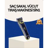 Şarjlı Sessiz Çalışan Saç ve Sakal Şekillendirici Profesyonel Erkek Tıraş Makinesi