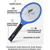 Şarjlı Sinek Raketi Elektronik Sivrisinek Ve Karasinek Öldürücü Raket Sinek Savar Şarj Edilebilir