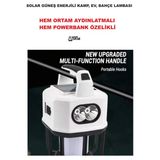 Şarjlı Solar Güneş Enerjili Ortam Aydınlatma Ve Fener Özelik Powerbank Şarjlı Kamp, , Bahçe Ev Lamba
