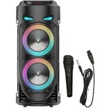 şarjlı taşınabilir bluetooth hoparlör kablosuz speaker led ışıklı ses bombası party box hoparlör