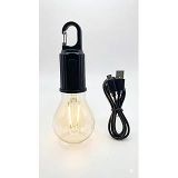 Şarjlı Taşınabilir Led Ampul Lamba – Usb Ile Şarj Edilebilir, 3 Kademeli Işık, Asma Kancalı & Kamp, Bahçe, Dolap, Balkon, Banyo İçin Acil Aydınlatma (3200K)