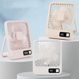 Şarjlı Taşınabilir Sessiz Masa Vantilatörü, 1 Adet, 180° Ayarlanabilir, 5 Hız, LED Göstergeli, Type-C Şarj Edilebilir, Portatif Mini Fan - Çok Renkli