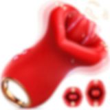 Şarjlı Tutma Aparatlı Dudak ve Dil Yalama Hareketli Titreşimli Klitoris Uyarıcı 3 In 1 Oral Vibratör