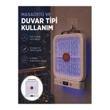 Şarjlı Uv Işıklı Sinek Öldürücü Cihaz Beyaz Elektrikli Sivrisinek Yok Edici