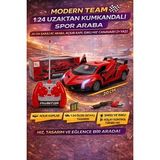 Şarjlı Uzaktan Kumandalı 20 cm Spor Araba Modern Team RC Yarış Arabası Açılır Kapı (Kırmızı)